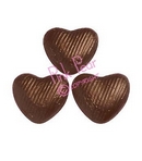 foil hearts - chocolate brown