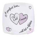 perfect love civil ceremony decorative plate