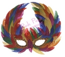 gay pride feather mask