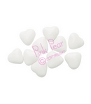 mini chocolate hearts - white