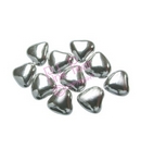 mini chocolate hearts - silver