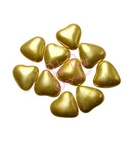 mini chocolate hearts - gold