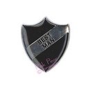 black stag party retro enamel school badge - best man