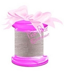 7mm organza ribbon - smoky grey