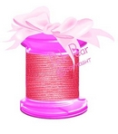 7mm organza ribbon - cherry red