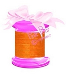 7mm organza ribbon - tangerine