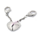 two hearts keyring