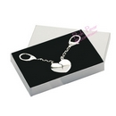 joining heart matt finish keyring