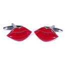 hot red lips cufflinks