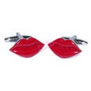 hot red lips cufflinks