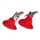 red heart cufflinks