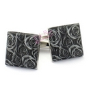 black rose cufflinks