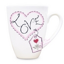 heart stitch love small latte mug