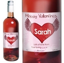 rose wine heart label