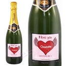 big heart champagne label