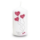 heart balloons candle