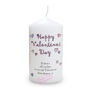 happy valentine's day candle
