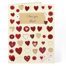 fabric hearts design card