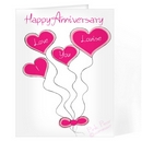 I love you balloons card