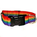 rainbow dog collar - large size