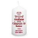 personalised have yourself a merry little Christmas candle