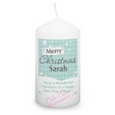 personalised snowflake candle