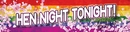 giant rainbow pride 'hen night tonight' banner