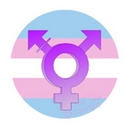 super size transgender button badge