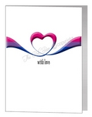 bisexual ribbon heart card