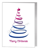 bisexual swirl christmas tree card