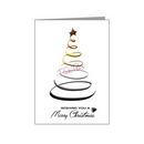 bear swirl christmas tree card