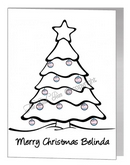 transgender christmas bauble tree card