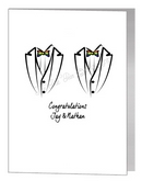 rainbow bowtie tux card