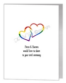 civil partnership acceptance entwined hearts card