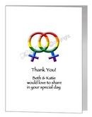 civil partnership acceptance female symbols card
