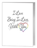I love being in love with you card