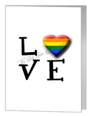 rainbow LOVE card