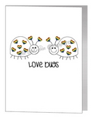 cute rainbow lovebugs card