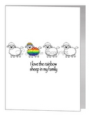 I love the rainbow sheep in my family card - for relative