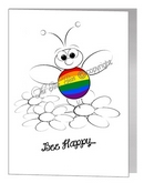 bee happy card