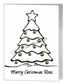 rainbow christmas bauble tree card