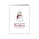 rainbow snowman card