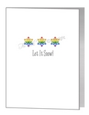 rainbow pride snowflakes card