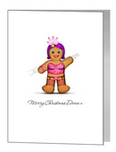 drag queen gingerbread female / man christmas card