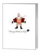 flashing bear santa christmas card