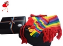 personalised gift box - rainbow hat, gloves & scarf set
