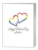 valentine card - joined rainbow hearts