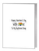 valentine card - small rainbow heart