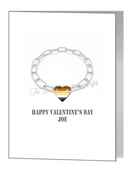 valentine card - chain with bear pride heart