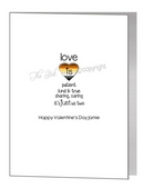 valentine card - love quote & bear pride heart